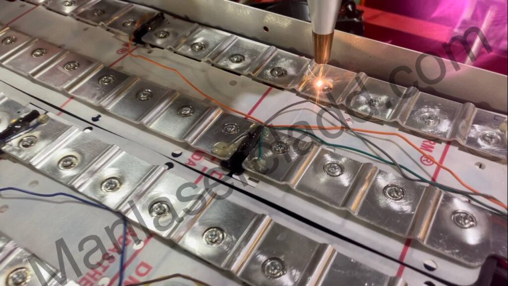 جوش لیزر باتری صنعتی تهران ایران اصفهان شیراز مشهد خط اولید باتری بسته بندی باتری